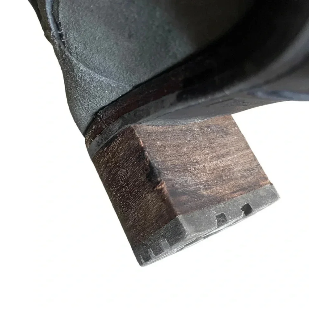 Sam Edelman Troy Gray Suede Buckle Moto  Boots Women’s size 7.5 - Picture 8 of 16